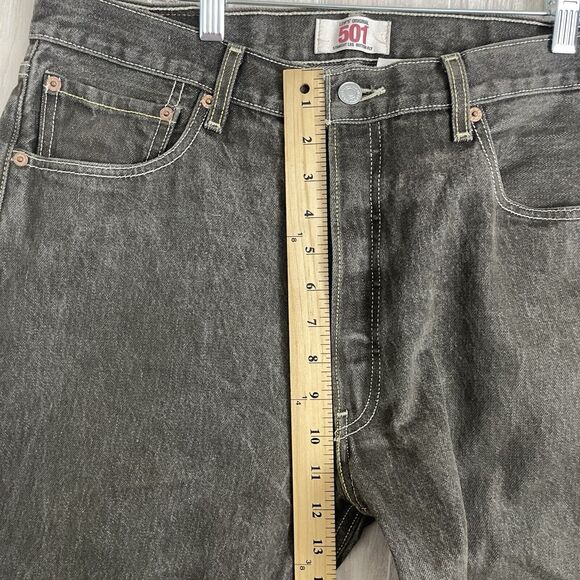 Levis 501 Jeans Men 36x34 Brown Button Fly Denim Faded Y2k VTG Rugged México - Picture 11 of 16